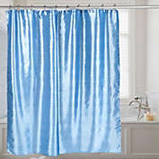 Carnation Home Fashions "Shimmer" Fau" x  Silk Shower Curtain - Slate 70" x 72"