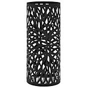 Home Life Boutique Umbrella Stand Leaves Steel Black
