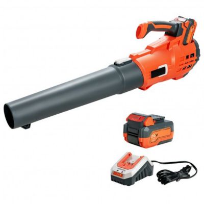 Electrical Cordless Leaf Blower with Battery and Charger-Orange