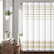 Breezy Chic Tassel Jacquard Eco-Friendly Recycled Cotton Shower Curtain Neutral Single 72X72