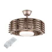 Stock Preferred Round Flush Mount Bladeless Ceiling Fan Light 22"