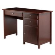 Winsome Home Delta Office Desk, Walnut Finish
