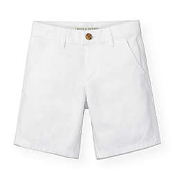 Hope & Henry Boys' Stretch Chino Short (White Lined, 2T)