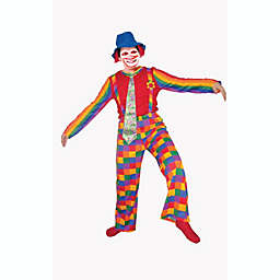 Dress Up America Adult Jolly Laughing Clown / Entertainer  Costume - Size Medium