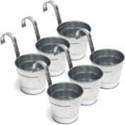 Juvale Metal Bucket Planter, Hanging Planters (5 in, 6 Pack)