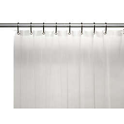 Carnation Home Fashions Mildew-Resistant, 10 Gauge Vinyl Shower Curtain Liner with Metal Grommets and Reinforced Mesh Header - Super Clear 54