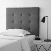 DormCo Villa Classic - Tufted - Plush College Dorm Headboard - Pewter