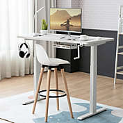 Slickblue Hand Crank Sit to Stand Desk Frame Height Adjustable Standing Base ( only Frame )