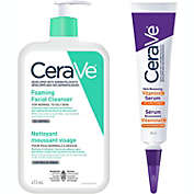 CeraVe Daily Foaming Face Cleanser and Vitamin C Serum Bundle