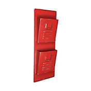Cheungs Modern Decorative Wall Locker Metal Mail Holder, Red