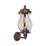Xtricity - Outdoor Wall Light, 15.9&#39;&#39; Height, From the Alanah Collection, Brown