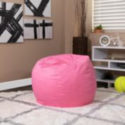 Flash Furniture Small Solid Light Pink Bean Bag Chair for Kids and Teens