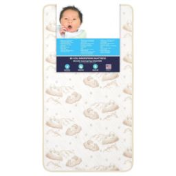 Slickblue 5 Inch Plush Coil Innerspring Waterproof Crib Mattress