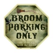 Smart Blonde Broom Parking Only Metal Novelty Stop Sign BS-382