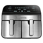 Gourmia 10-Quart Dual Basket Digital Air Fryer, with 7 Functions, Smart Finish and Match Cook