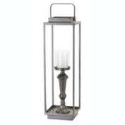 Melrose Home Decorative Candle Holder 8"Wx 26.25"H Iron/Glass