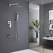 Bath, Kitchen & Basic Wall Mounted Square Rainfall Pressure Balanced  Shower System with Rough