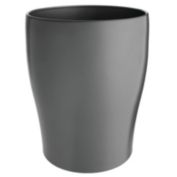 mDesign Modern Small Round Metal Trash Can Wastebasket, Garbage Bin