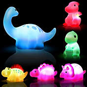 6 Pc Dinosaur Light-Up Floating Bath Toys Set For Baby Toddlers & Kids   Perfect of Birthday, Easter, Christmas, Shower Pool Bath   Children Preschool Bathtub Bathroom Toy