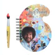 Bob Ross Paint Palette Journal And Brush Pen - Licensed Collectible 80s Art Notepad - Novelty Book - Unique Gift for Birthdays, Holidays, House Warming Parties