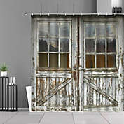Old Vintage Wood Door Waterproof Shower Curtains- Weathered Wood Windows  - 60" x 90"