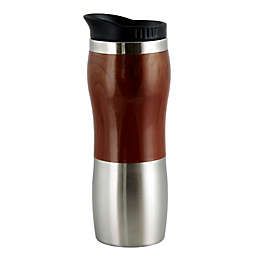 Gibson Home Monaco Cafe 15 Ounce Stainless Steel Thermal Insulated Travel Mug Cup with Lid