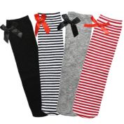 Wrapables Cutie Pie Set of 4 Knee High Socks for Girls