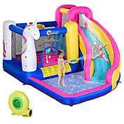 Halifax North America Bounce Castle, Inflatable Trampoline with Water Slide Pool Climb 11.3&#39; x 9.8&#39; x 6.9&#39;