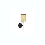 1-Light Wall Sconce in Matte Black by Meridian Lighting M90080MBK