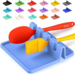 Zulay Kitchen Silicone Utensil Rest with Drip Pad - Serenity