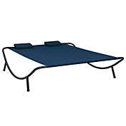 vidaXL Patio Lounge Bed Fabric Blue