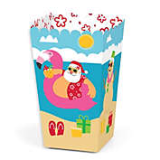 Big Dot of Happiness Tropical Christmas - Beach Santa Holiday Party Favor Popcorn Treat Boxes - Set of 12