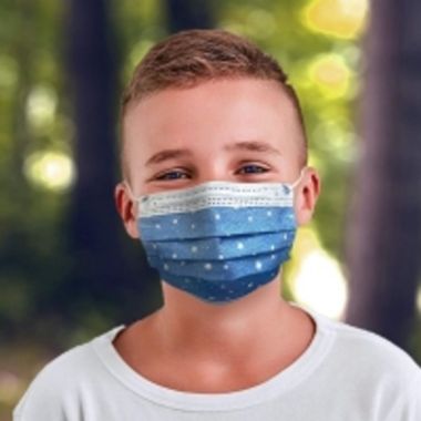 Jool Baby Products EZ Breezy Kids Disposable Face Masks (50 Pack) Perfect Size for Children (4-12 Years), Blue. View a larger version of this product image.