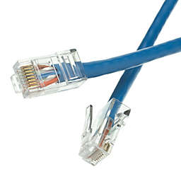Cable Wholesale Cat5e Blue Ethernet Patch Cable, Bootless, 6 foot