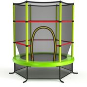 Gymax 55'' Recreational Trampoline for Kids Toddler Trampoline w/ Enclosure Net