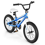 Slickblue 16 Inch Kids Bike Bicycle with Training Wheels for 5-8 Years Old Kids-Blue