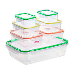 Lexi Home Plastic Food Storage Container Set - 7 Nested Containers