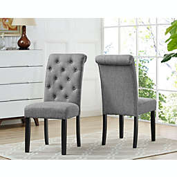 Brassex Dining Chair, Set of 2, Grey