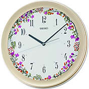 Seiko 14.5" Niko Floral Wall Clock, Pink