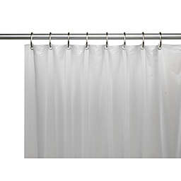 Carnation Home Fashions 3 Gauge Vinyl Shower Curtain Liner with Weighted Magnets and Metal Grommets - Frosty Clear 72x72