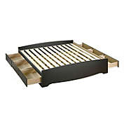 Slickblue King size Black Wood Platform Bed Frame with Storage Drawers