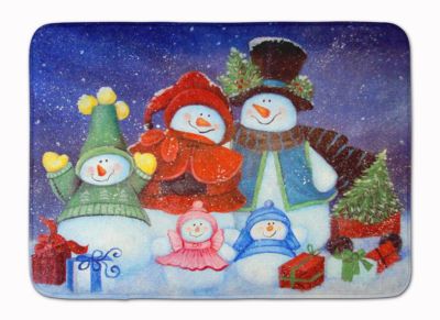 24 by 36 Carolines Treasures BB1828JCMT Snowman with Maltese Kitchen or Bath Mat Multicolor