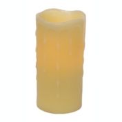 Melrose Decorative Led Wax Dripping Pillar Candle (Set Of 4) 3"D x 6"H Wax/Plastic - 2 C Batteries Not Incld.