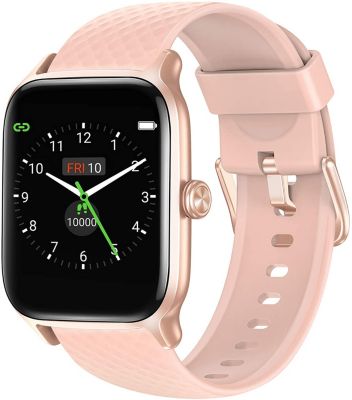 Letsfit Smart Watch Fitness Tracker with Heart Rate & Sleep Monitor & Blood Oxygen Saturation Compatible with iPhone & Android Phones - EW1 - Pink