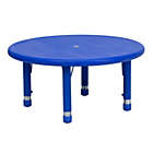 Alternate image 0 for Flash Furniture 33&#39;&#39; Round Blue Plastic Height Adjustable Activity Table