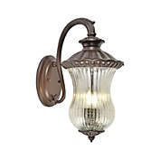 Xtricity - Outdoor Wall Light, 17.7&#39;&#39; Height, From the Aubrey Collection, Brown