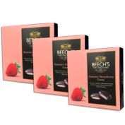 Beech&#39;s Fine Chocolates   Dark Chocolate Strawberry Creams   Vegan Friendly, Natural Flavours, Gluten Free   3 Pack 90g Each