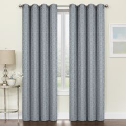 Kate Aurora Regency Collection Raised Jacquard Damask Grommet Top Curtains - 52 in. W x 84 in. L, Gray