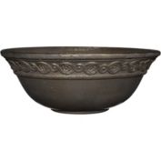 Classic Home and Garden Corinthian Resin Flower Pot Planter Bowl, Bronze, 12in