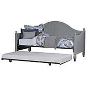 Hillsdale Furniture Augusta Daybed with Suspension Deck and Roll Out Trundle Unit, Gray